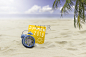 clock and note and beach summer