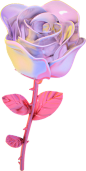 玻璃质感花朵素材-紫色玫瑰