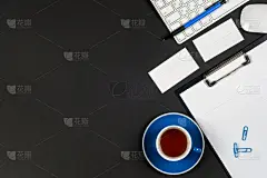 白色,计算机,书桌,办公室,桌子,黑色,名片,空白的,复印机,留白