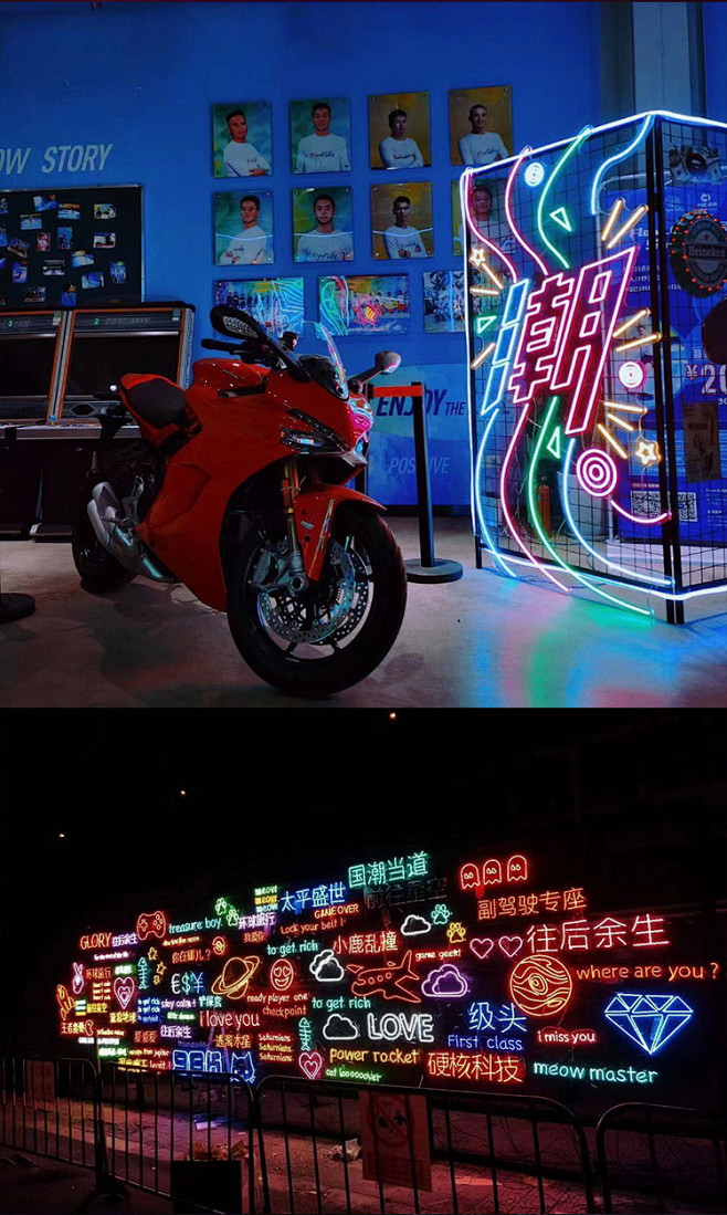 led玻璃橱窗霓虹灯发光字定制装饰ins...