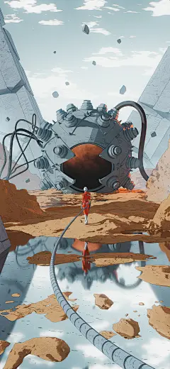 科幻 插画 手机壁纸