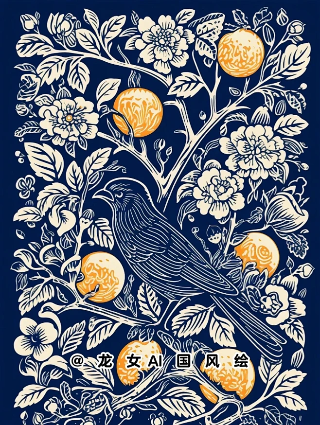 细节精致·装饰花鸟木刻版画组图 - 小红书-花瓣网