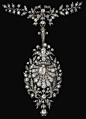 Diamond pendant and diamond pendant/brooch, circa 1880. French@北坤人素材