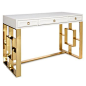 Sydney White and Gold Desk