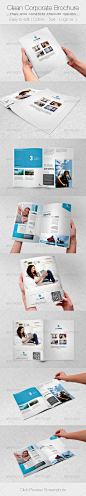Clean Corporate AD Brochure - Corporate Brochures #采集大赛# #平面# #宣传册#