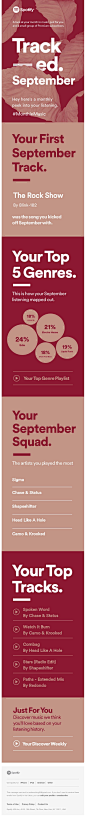 Love the personalized data visualization in this Spotify email