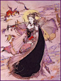 天野喜孝百张人设，不愧日本插画大神！！ : 天野喜孝描述的一幅幅形式特别画面 意境飘渺带有东方古典的韵美与欧洲文学内涵， 各种精致细腻的装饰道具。另类、先锋独树一帜，“天野流”的个人主义。 天野喜孝的审美让最终幻想咸鱼翻生 《最终幻想》1-6部的人物设