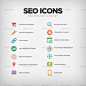 SEO Company Services Icon Set