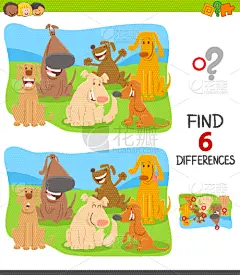 多样,狗,游戏,动画片,宠物,数字6,练习本,图像,发现,设计