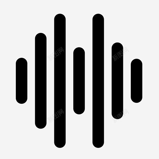 语音音调声波图标 标志 UI图标 设计图片 免费下载 页面网页 平面电商 创意素材