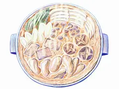 手绘彩铅各种食物
