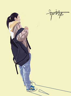 云间思采集到插画素材之女孩