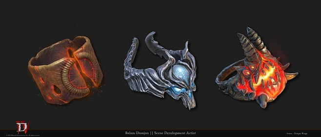 Diablo IV - Icons - Unique Rings-花瓣网