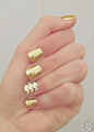 Gold Nails #美甲#