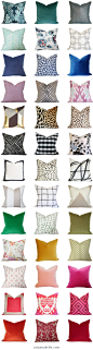 Luxury decorative pillows in every color. Individually cut and sewn to order.  http://ariannabelle.com/shop: 