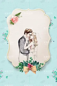 复古风格的结婚请帖  - 源文件下载【酷图网】请帖,复古,复古风,结婚,漫画,可爱,