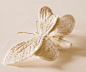 White Ghost Moth Soft Sculpture Brooch