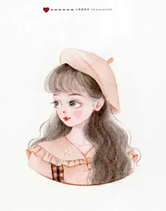 小熊猫课堂——胡蝶同学水彩手绘少女森系少女治愈系水彩手绘人物水彩插画教程人物卡通头像