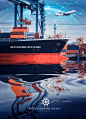 FEEDER SHIPPING AGENCY / INTERIOR GRAPHIC DESIGN : ATAKO SHIPPING COMPANIES / FEEDER SHIPPING AGENCY / different space and areas for the interior graphic design / canvas print