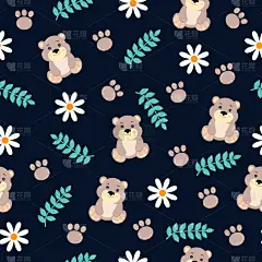 可爱的,动物图案,泰迪熊,图像,壁纸,艺术,小的,动物,春天,设计