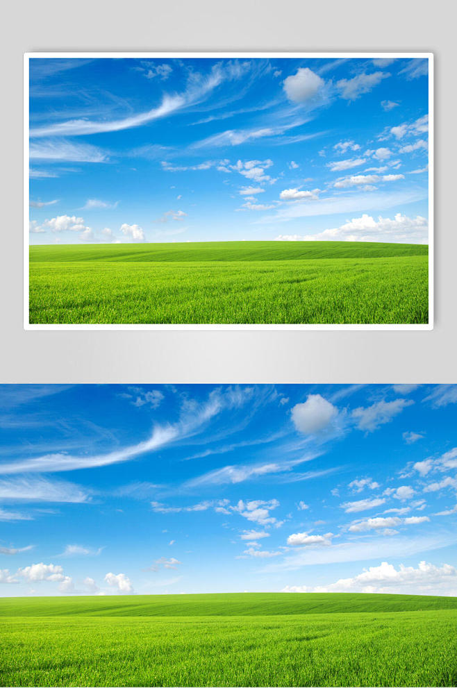 草地天空风景图片草地摄影图-众图网