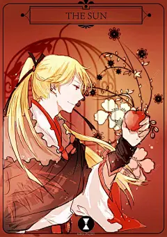 手绘插画金色长发jpg背景图_新图网 https://ixintu.com 插画 金色 长发