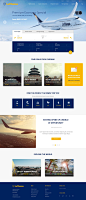 This may contain: the landing page for an airline website with multiple screenshots and images on it