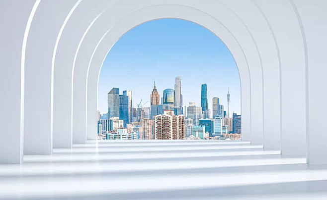 广州城市建筑空间背景图片素材