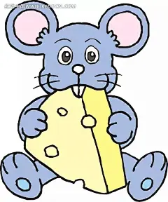 吃奶酪的蓝色老鼠动物|动物图片|卡通动物|蓝色|老鼠|漫画素材|奶酪|矢量素材|卡通漫画素材图片|漫画漫画素材|日本漫画素材|人物漫画素材