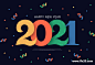 2021牛年新年元旦文字海报_新年素材_素材下载-乐分享素材网