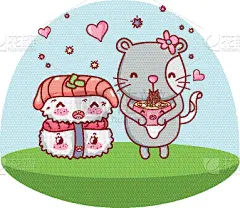 动画片,猫,食品,可爱,可爱的,性格,自然美,自然,宠物,爱