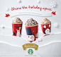 Starbucks Christmas 2012 printed ad campaign. : A selection of my Starbucks Christmas 2012 printed advertisements