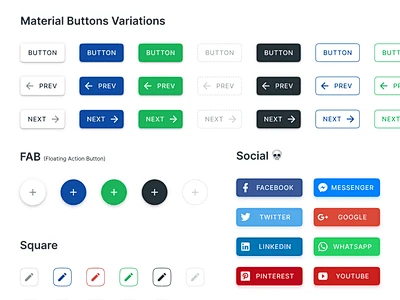Material design buttons UI - Figma templates ui kit ui figma app mobile ...