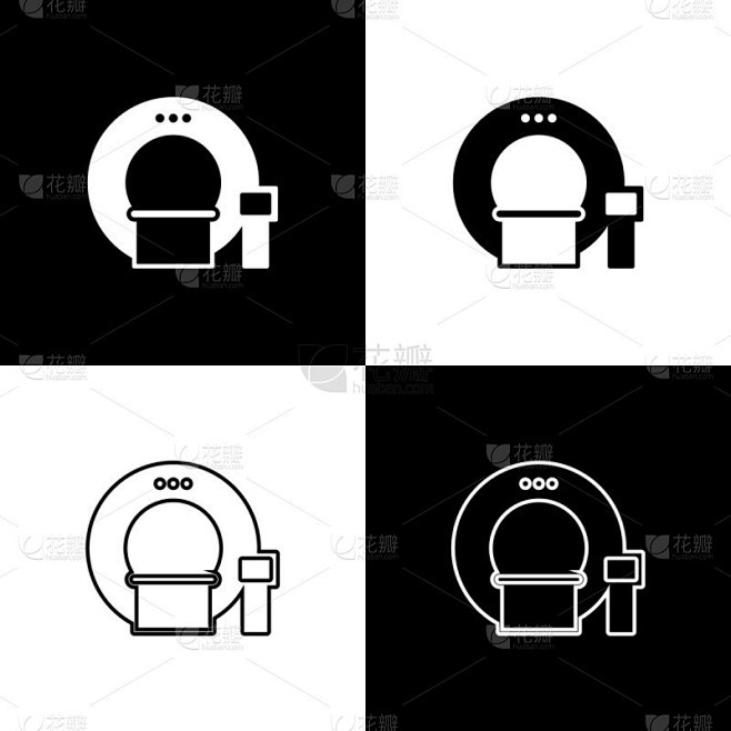 绘画插图,矢量,CT检查,计算机图标,磁铁,替代疗法,白色背景,放射科专家,医学扫描仪器,放射