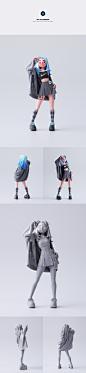 电商-c4d人物卡通人物