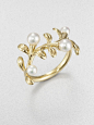 Mikimoto Round White Pearl 18k Gold Ring in Gold | Lyst@北坤人素材