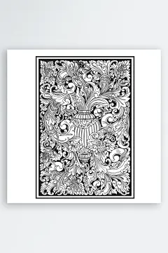 精致复古雕刻镂空图案AI矢量素材-众图网