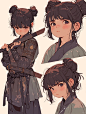 漫画角色设计|习武女娃娃 - 小红书