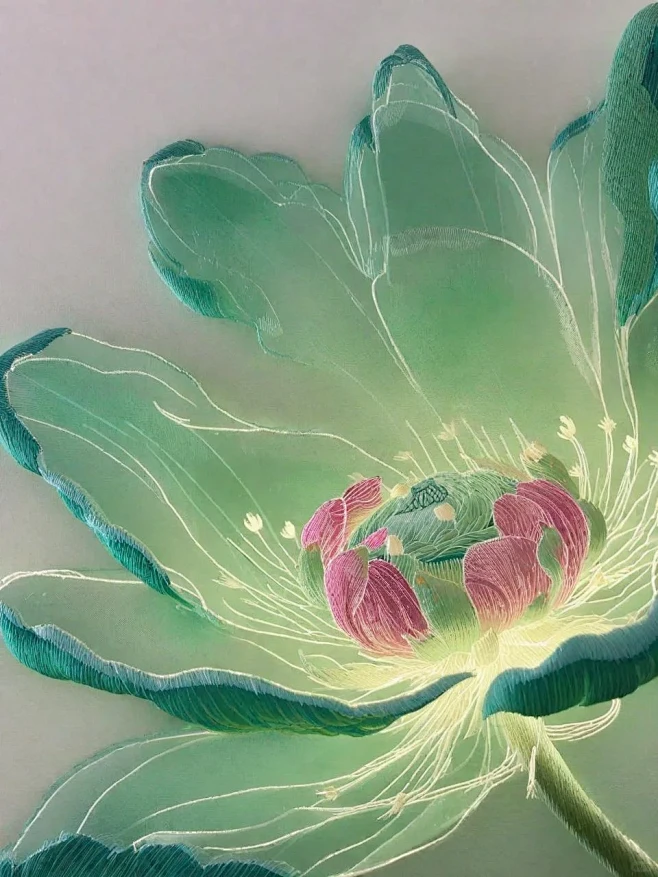 奇域AI | 苏绣莲花