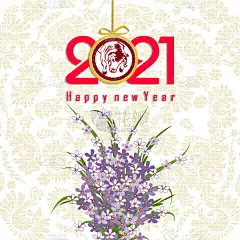春节,幸福,亚洲,2021,仅一朵花,背景,手艺,牛年,时尚,传统