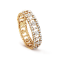 Snowflake bracelet, 18K yellow gold, Diamond:  195 stones,  21.5 carats, Three Fourth, High Jewelry Bracelet - Van Cleef & Arpels