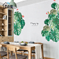 清新绿植墙壁贴画墙纸自粘卧室温馨壁纸客厅沙发背景墙装饰墙贴纸