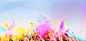 Celebrants dancing during the color Holi Festival