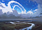 #早安原画人# 天空的魅力会持续全天候哟~（via：rhads）