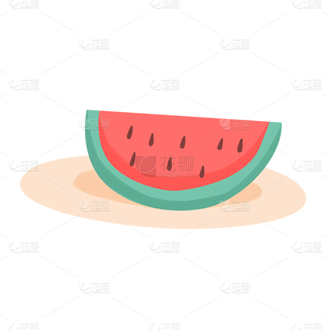手绘风-水果贴纸-西瓜