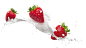 喷溅的草莓#草莓#液体#牛奶