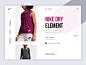 Hello Guys,

Experimenting with UI designs.

Inspiration: new feminine collection for training and gym.
This is an experimental design. I hope you guys will like my design.

Don't forget to press Like if you are enjoying. 
Comments are welcomed!

Check mo