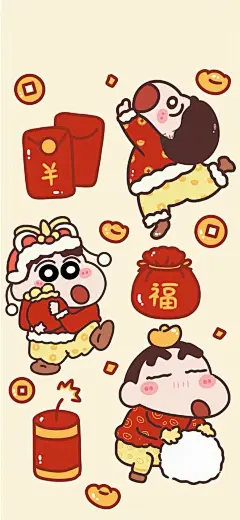 蜡笔小新新年壁纸套图