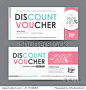 discount voucher template with colorful pattern,cute gift voucher certificate coupon design template,Collection gift certificate business card banner calling card poster,Vector illustration