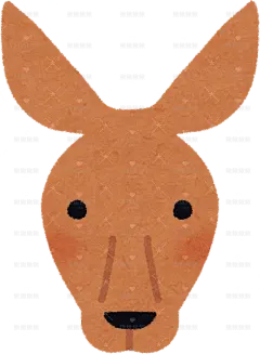 可爱小动物头像animalface_kangaroo可爱小动物手绘png儿童插画免扣素材